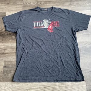 Alabama T Shirt Mens XXL Crimson Tide Title Wave Tuscaloosa Breaking T Gray Red